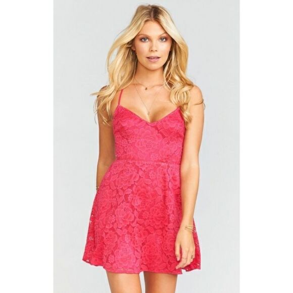 Show Me Your MuMu Pink Lace Backless Dress - Picture 3 of 6